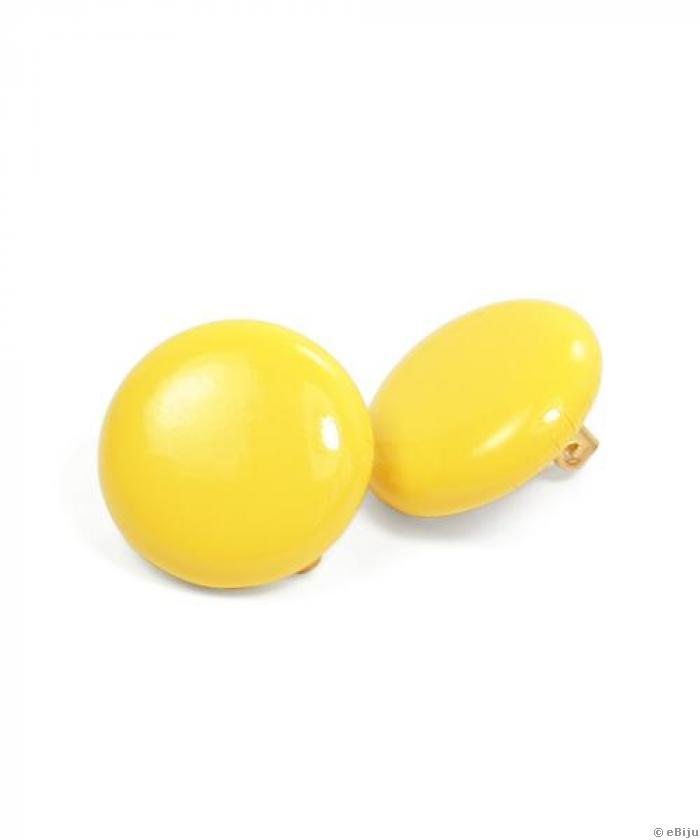 Cercei galbeni cu clips