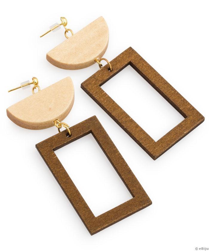 Cercei geometrici din lemn