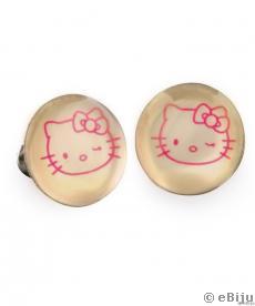 Cercei Hello Kitty roz, rotund