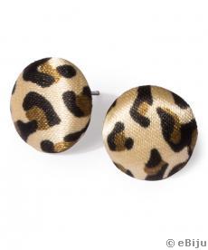 Cercei leopard din material textil