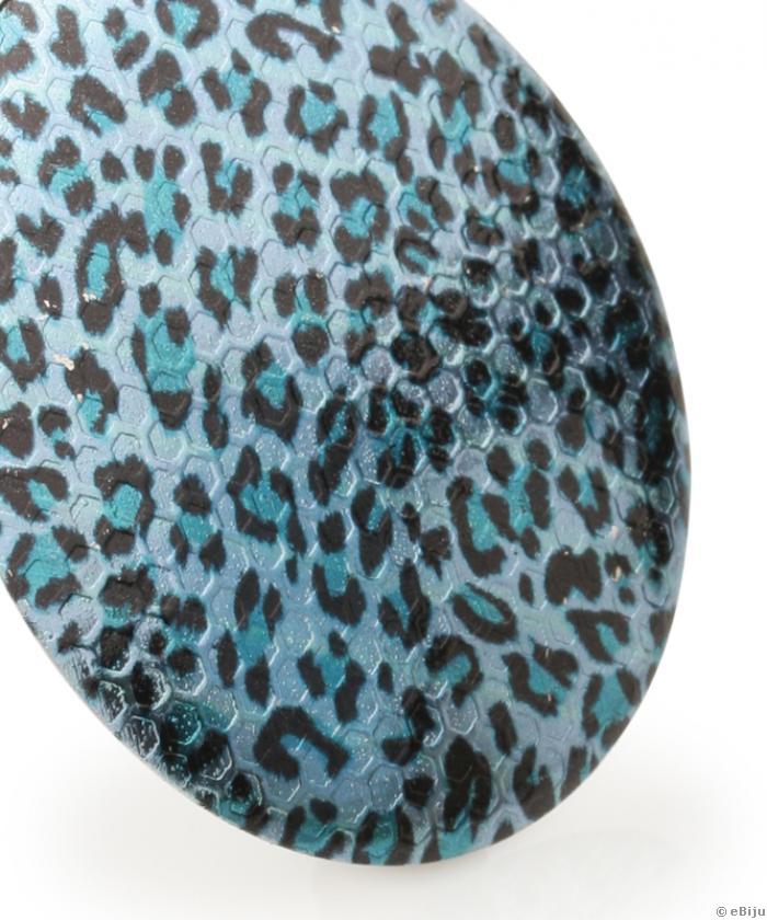 Cercei leopard negru-albastru, RESIGILAT