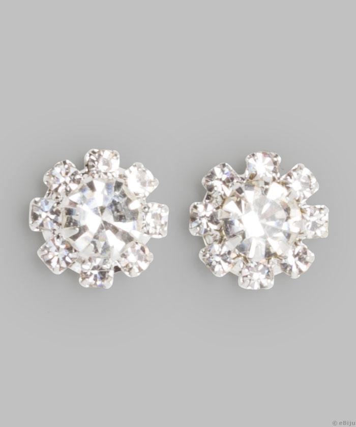 Cercei magnetici floare din cristale