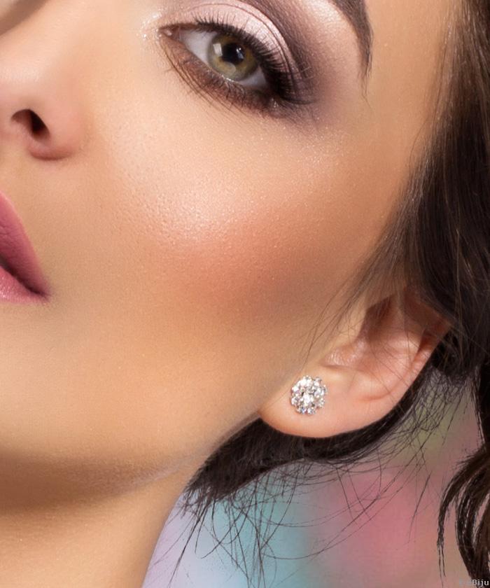 Cercei magnetici floare din cristale