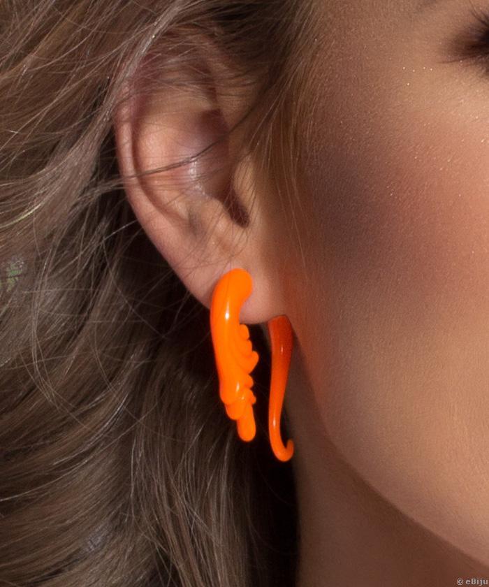 Cercel-piercing tribal orange neon