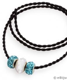 Colier-brăţară personalizată cu mărgele tip shamballa