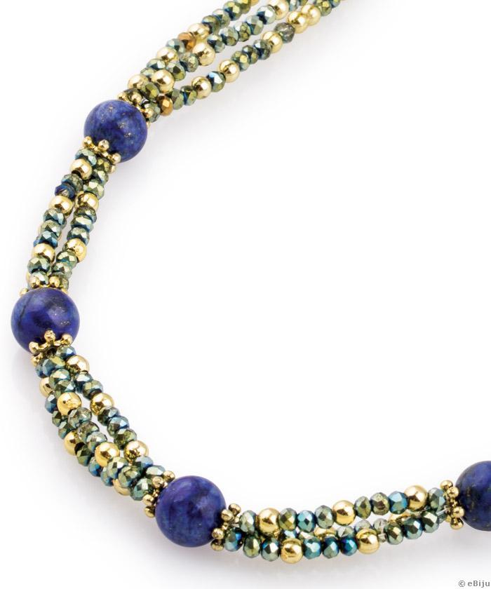 Colier cu mărgele lapis lazuli