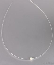 Colier fir transparent, cu cristal