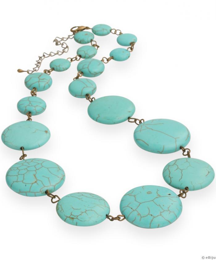 Colier howlite turcoaz 