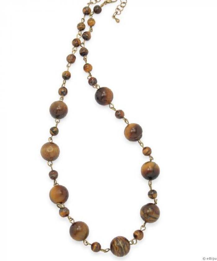 Colier ochi de tigru, perle