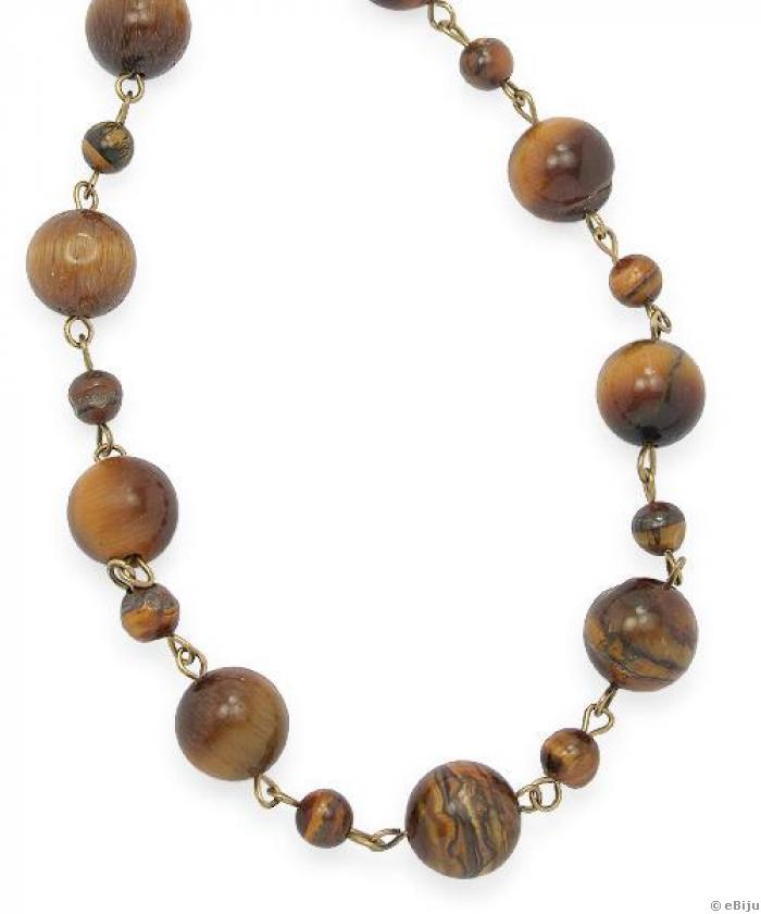 Colier ochi de tigru, perle