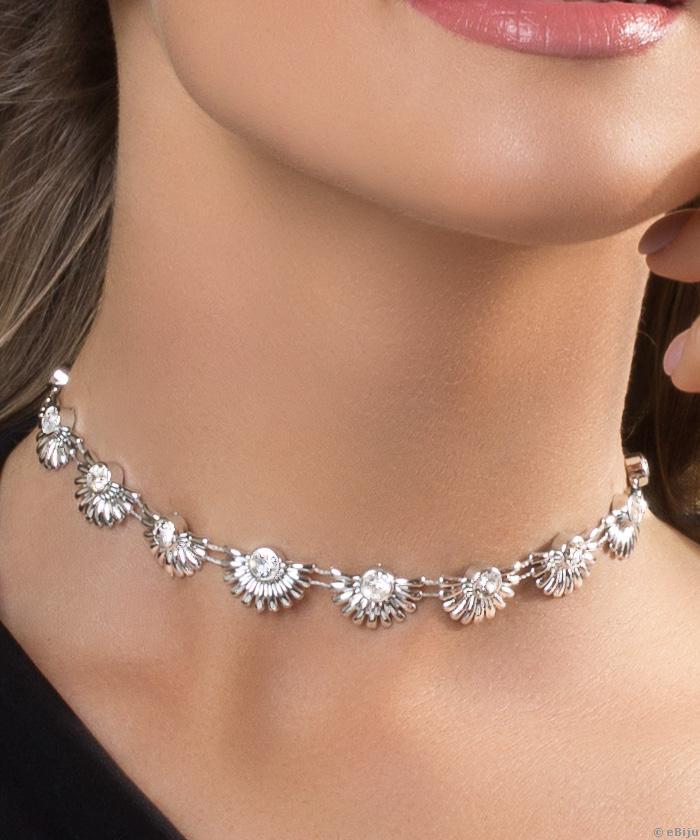 Colier tip choker argintiu