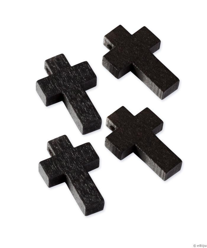Cruce neagră din lemn, 2.2 x 1.5 cm
