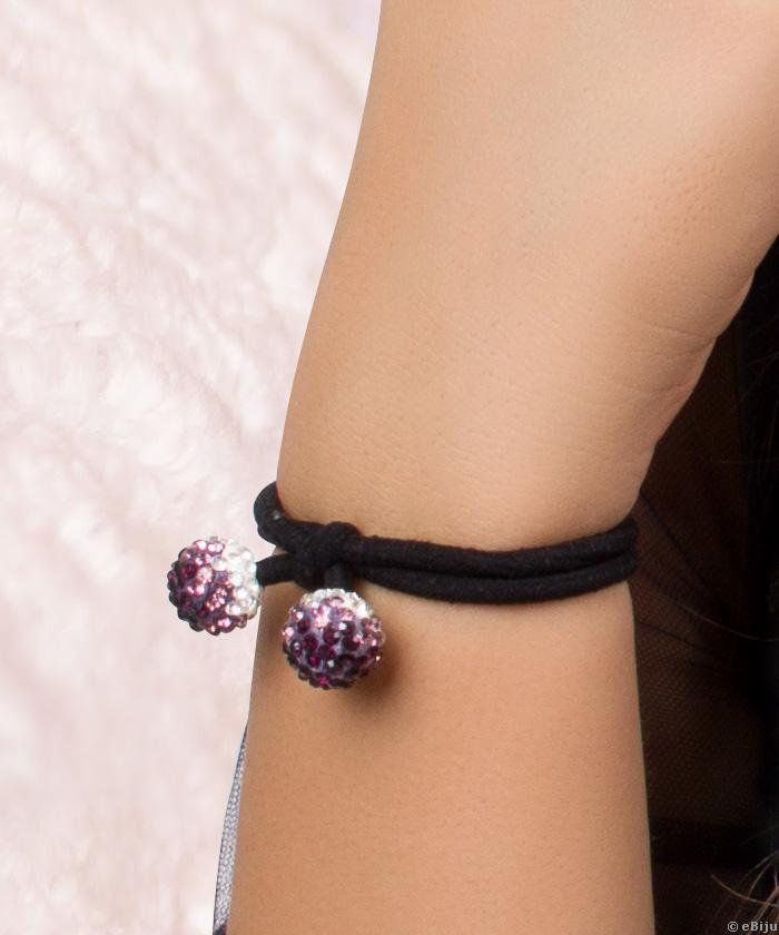 Elastic par cu margele tip shamballa