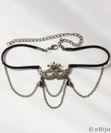 Farsangi maszkos choker, kristályokkal