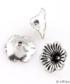 Figurină acrilică, floare, argintiu metalizat, 1.3 x 0.6 cm