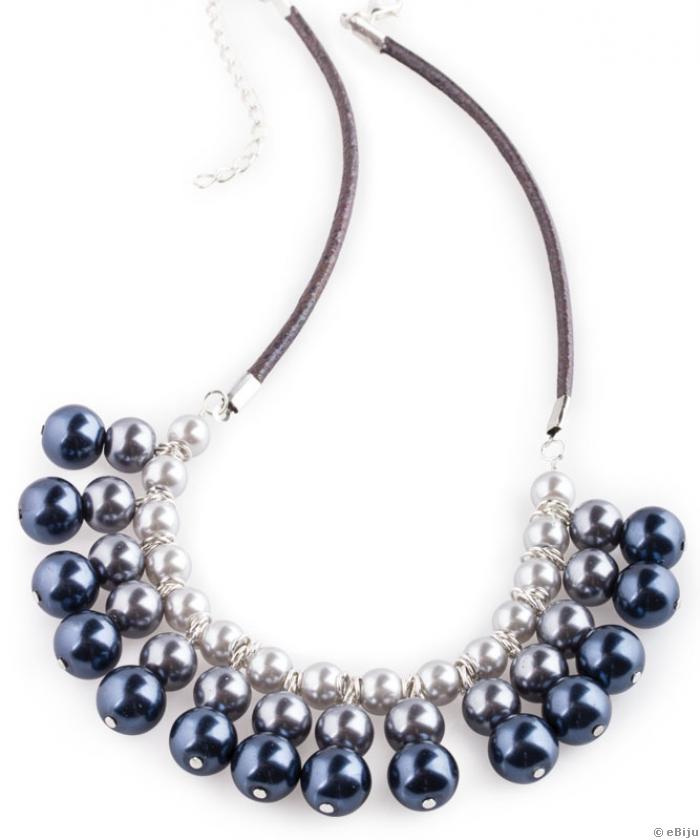 "Gray Pearls" statement nyakék