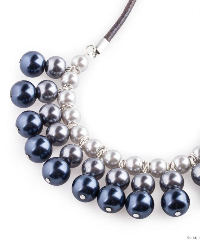 "Gray Pearls" statement nyakék