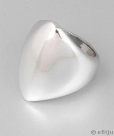 Inel argintiu, stil minimalist, acril, 16.5 mm