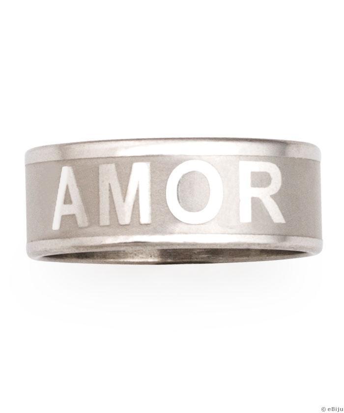 Inel inox "Amor", oţel inox, unisex