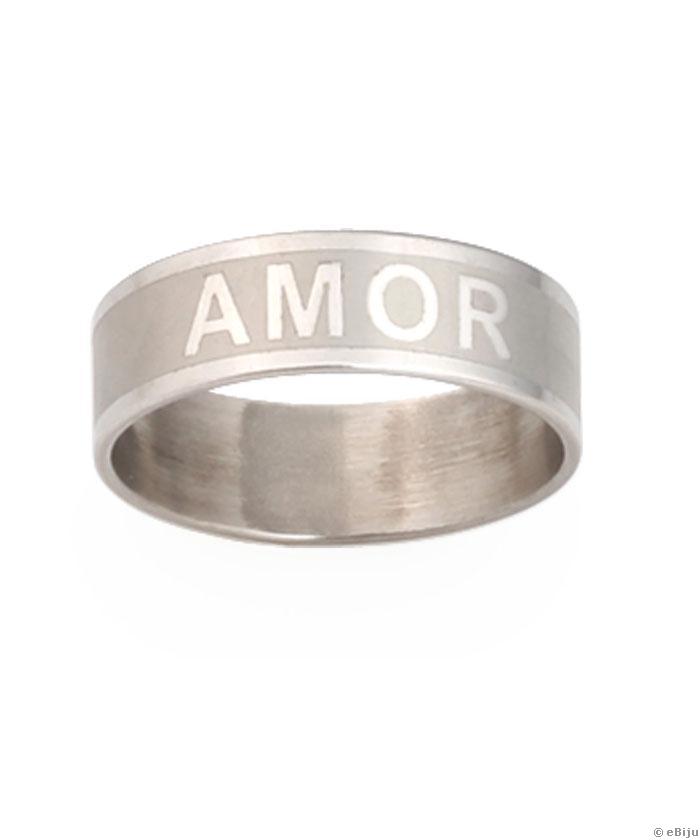 Inel inox "Amor", oţel inox, unisex