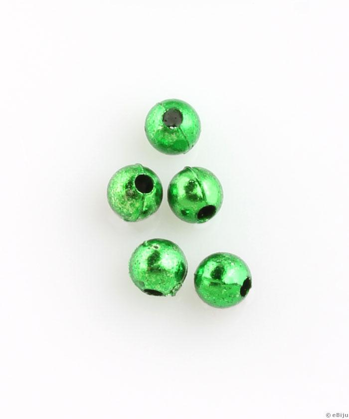 Mărgea acrilică, sferică, verde, 0.5 cm