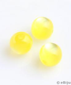 Mărgea din răşină, sferică, galben, 1.2 cm