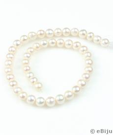 Perlă de cultură, alb, rotund, 9 cm