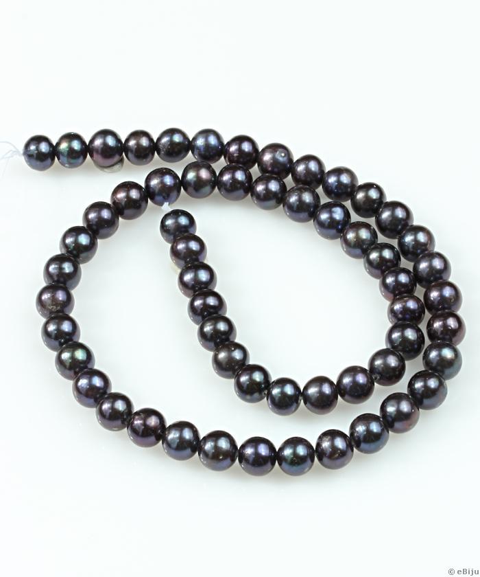 Perlă de cultură, negru, AA, 0.8