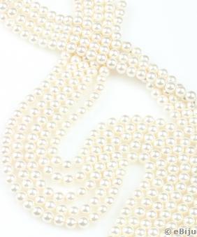 Perlă de sidef, alb fildes, 0.6 cm