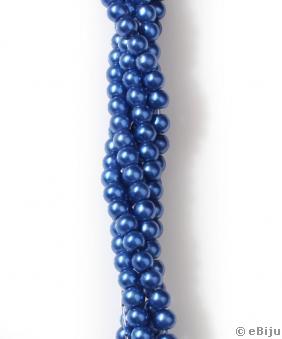 Perlă de sticlă, albastru marin, 0.4 cm