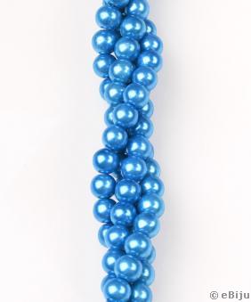 Perlă de sticlă, albastru marin, 0.6 cm