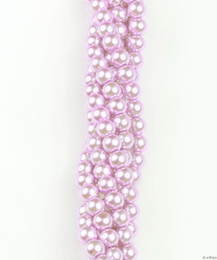 Perlă de sticlă mov prăfuit, 0.8 cm