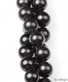 Perlă de sticlă, neagră, 1.4 cm