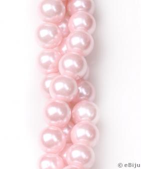 Perlă de sticlă, roz deschis, 1.2 cm