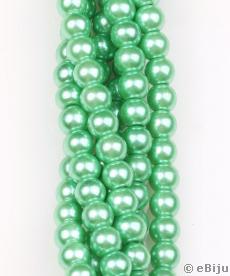 Perlă de sticlă, verde deschis, 0.6 cm