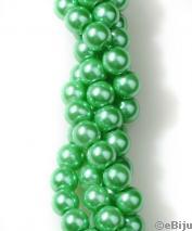 Perlă de sticlă, verde deschis, 0.8 cm