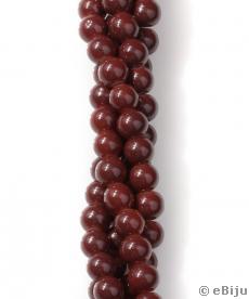 Perle de sticlă, maro, 0.6 cm