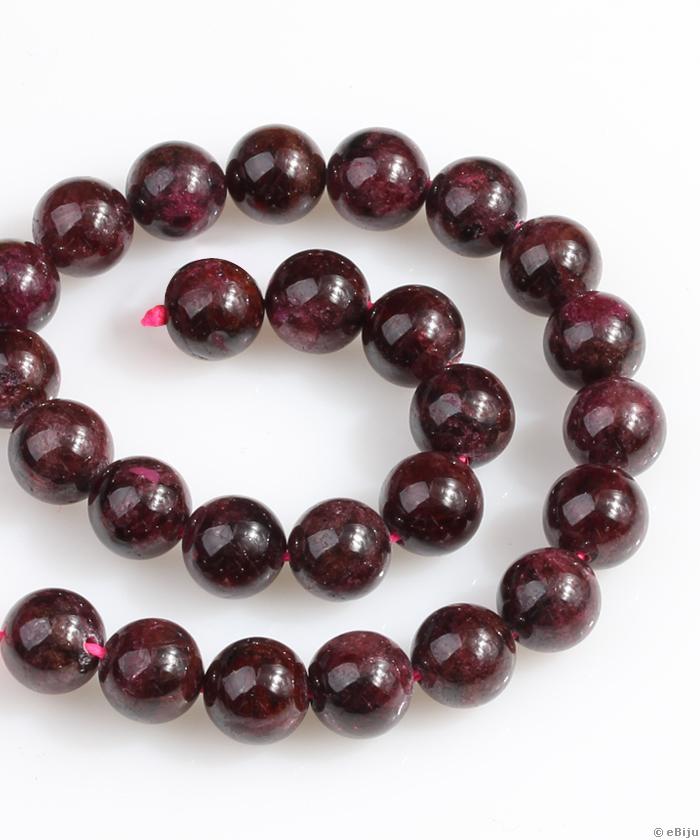 Piatră granat, bordo, 0.8 cm