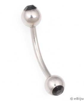 Piercing cu strasuri negre