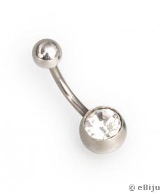 Piercing pentru buric - alb