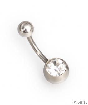 Piercing pentru buric - alb