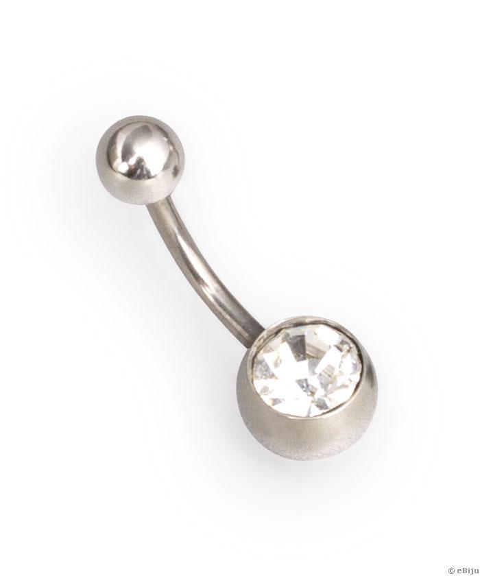 Piercing pentru buric - alb