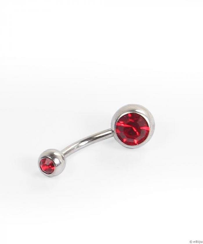 Piercing pentru buric - rosu