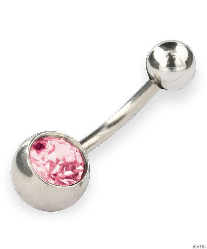 Piercing pentru buric - roz