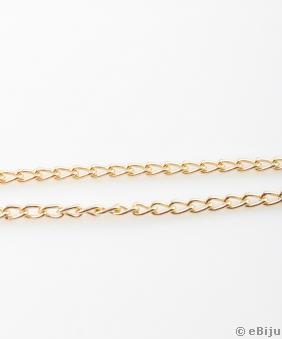 Sápadt aranyszínű lánc, 6 mm