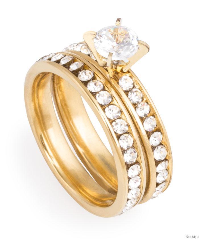 crainic Preşedinte Vânzare anticipată  Set 2 inele aurii otel inox, tip logodna