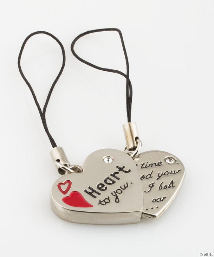 Set bijuterie telefon "Heart to you", din metal