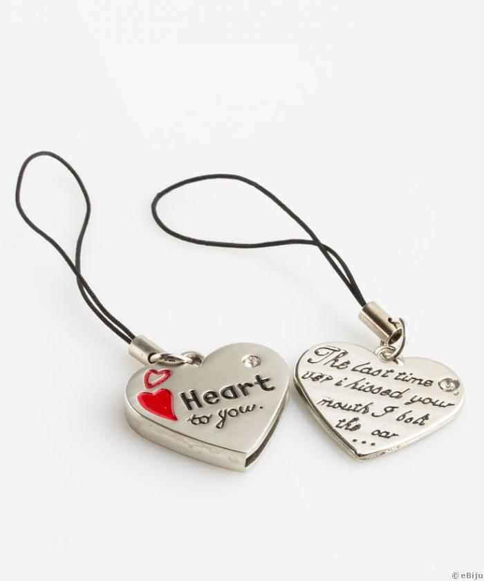 Set bijuterie telefon "Heart to you", din metal