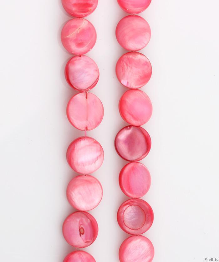 Sidef bănuţ, roz, 1.2 cm