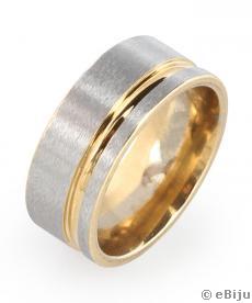 "Silver&Gold" gyűrű, rozsdamentes acélból